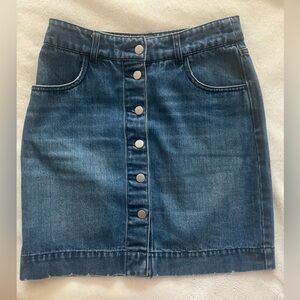 Denim Button-Front Skirt - H&M